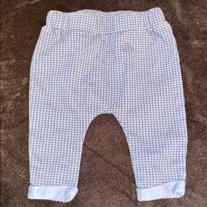 Koala Baby plaid pants cuffed 0-3 black blue plaid